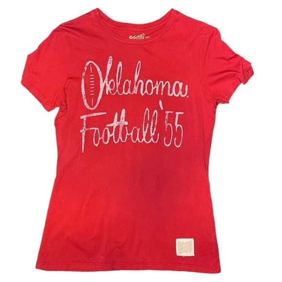 University of Oklahoma Sooners Football OU Retro T-Shirt Large - Picture 1 of 6
